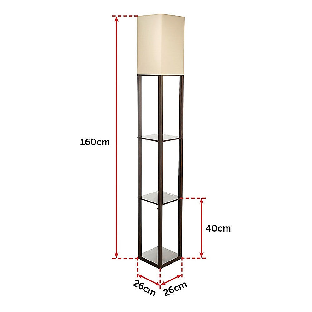 Elegant Shelf Floor Lamp with Diffused Light