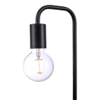 Modern Table lamp Desk Light Timber Base Bedside Bedroom Black