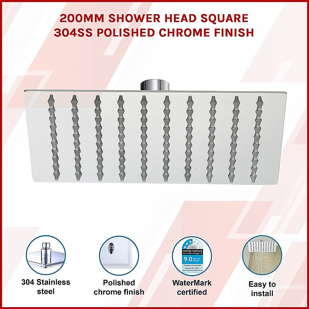 Della Francesca 200mm Polished Chrome Shower Head