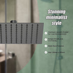 Della Francesca 200mm Matte Black Shower Head