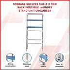 Three-Tier Portable Laundry Storage Rack