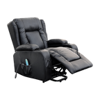 Recliner Chair Electric Massage Chair Lift Heated Leather Lounge Sofa Black