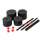 30kg Adjustable Rubber Dumbbell Set Barbell Home GYM Exercise Weights