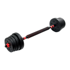 30kg Adjustable Rubber Dumbbell Set Barbell Home GYM Exercise Weights