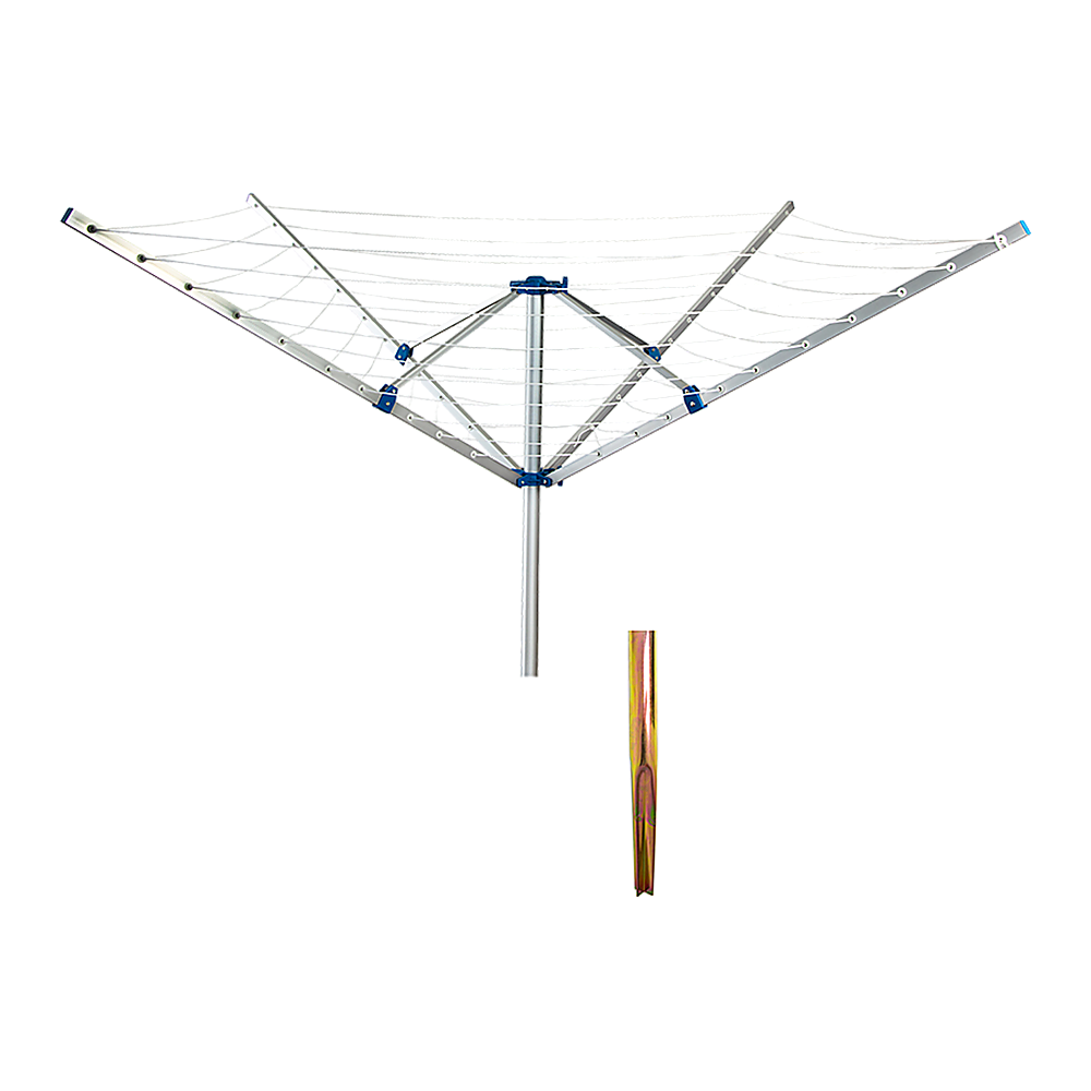 4 Arm Rotary Clothes Airer with 40m Line