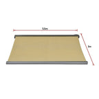 5.5m x 3.0m Retractable Folding Arm Awning Heavy Duty Full Cassette Motorised