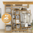 Eco-Friendly Bamboo Portable Clothes Rack