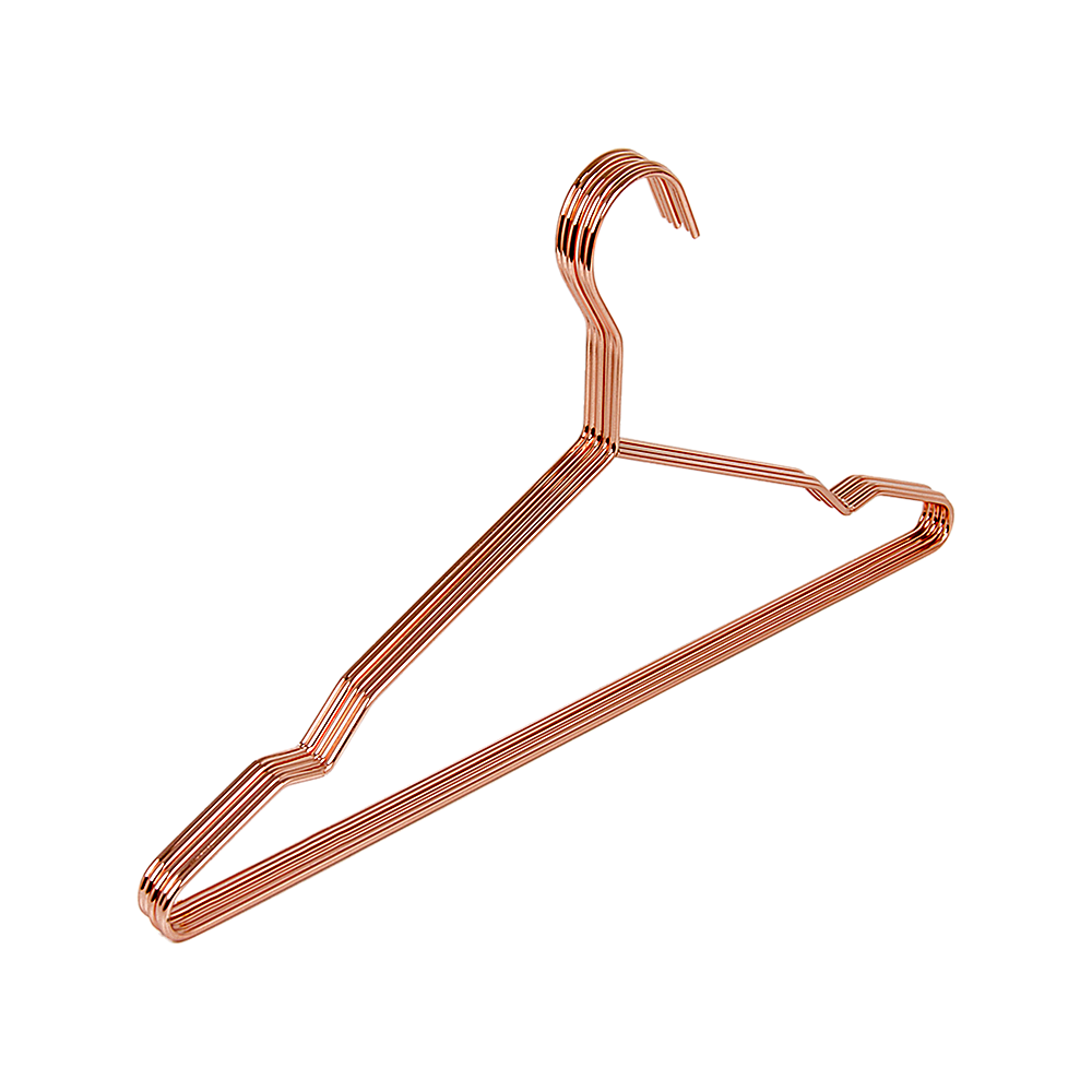 Rose Gold Metal Wire Coat Suit Hangers