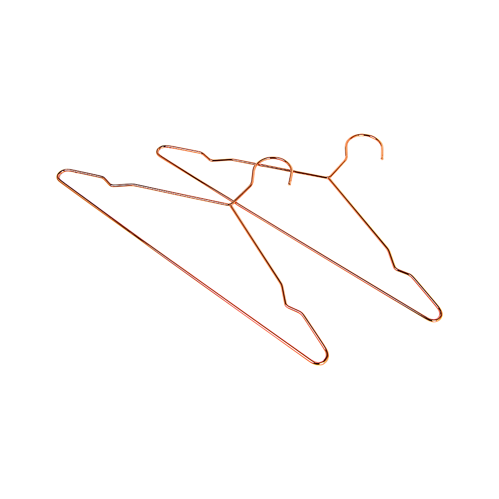 Rose Gold Metal Wire Coat Suit Hangers