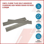 Self-Adhesive Ash Wood Grain Vinyl Tiles