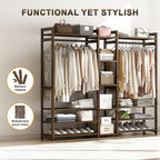 Elegant Bamboo Portable Clothes Rack and Hanger