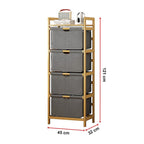 Bamboo Storage Shelf with Removable Hamper