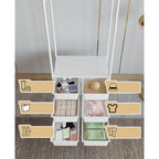 Modern Metal Open Wardrobe with Storage Solutions