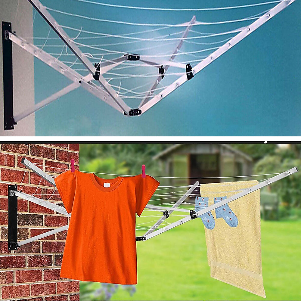 Wall-Mounted 5 Arm Folding Clothes Airer
