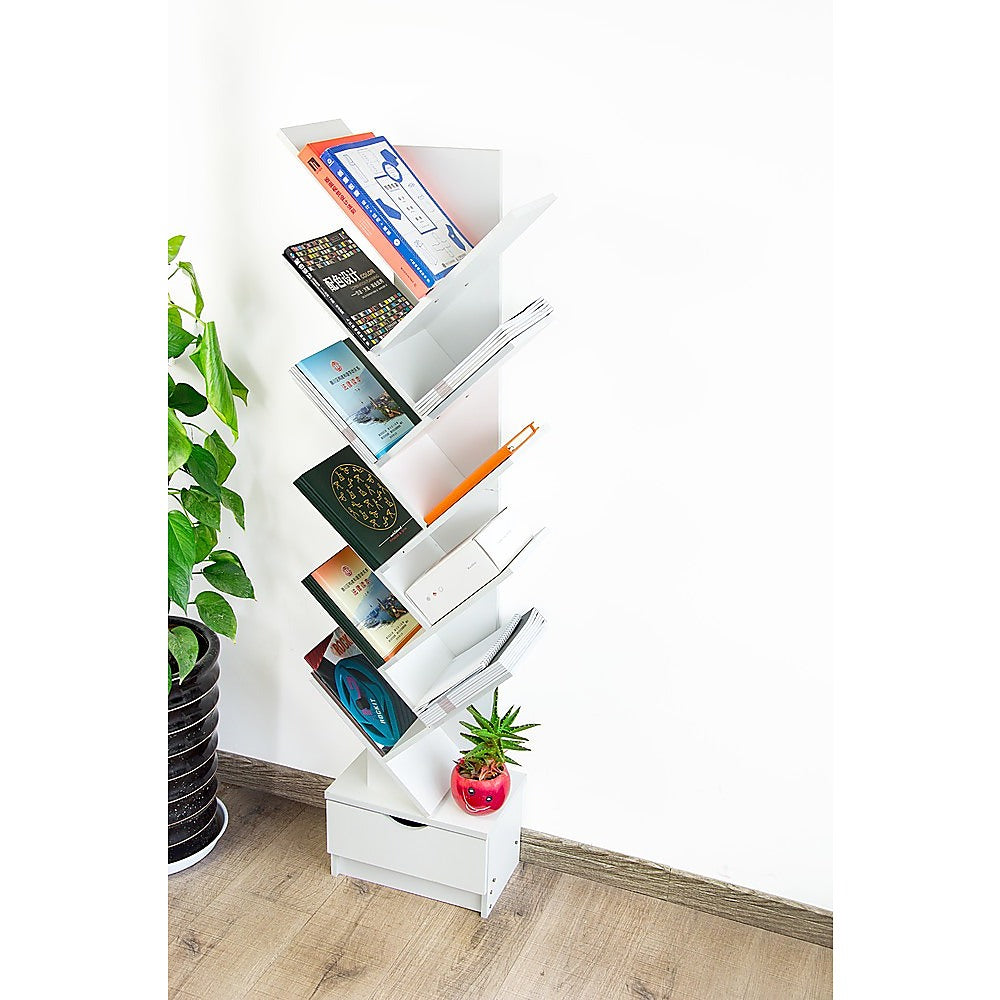 Tree Bookshelf Bookcase - 12-Tier Display Unit