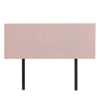 Linen Fabric Double Bed Deluxe Headboard Bedhead - Pale Pink