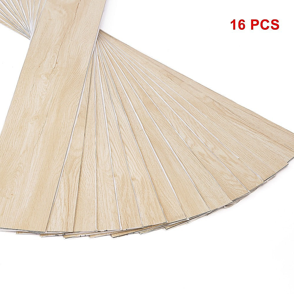 Self-Adhesive Light Walnut Vinyl Floor Tiles