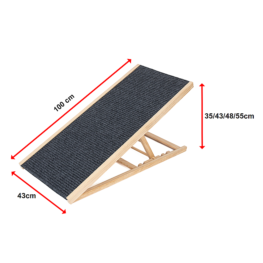 NWC-RAMP-8369 Adjustable Foldable Dog Ramp Enhance pet mobility with safety and ease.