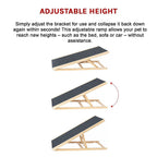 NWC-RAMP-8369 Adjustable Foldable Dog Ramp Enhance pet mobility with safety and ease.