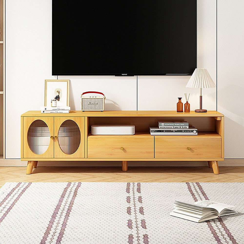 Modern Bamboo TV Cabinet Entertainment Unit