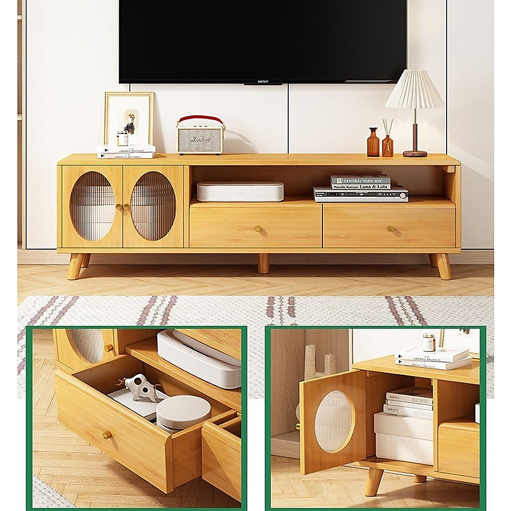 Modern Bamboo TV Cabinet Entertainment Unit