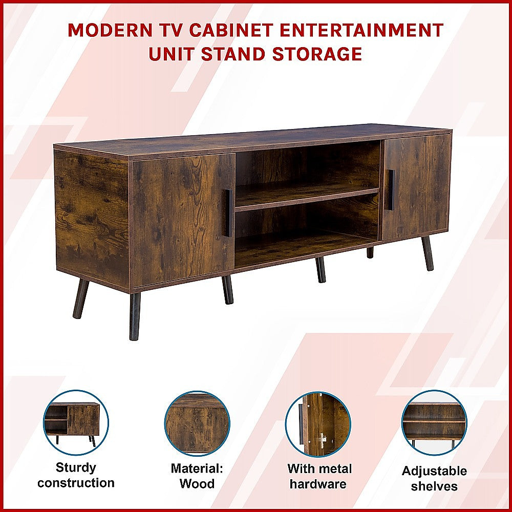 Modern Mid-Century TV Cabinet Entertainment Unit