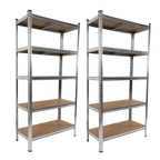 Heavy-Duty 5-Tier Garage Shelving Rack Set