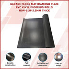 Non-Slip Diamond Plate Garage Floor Mat