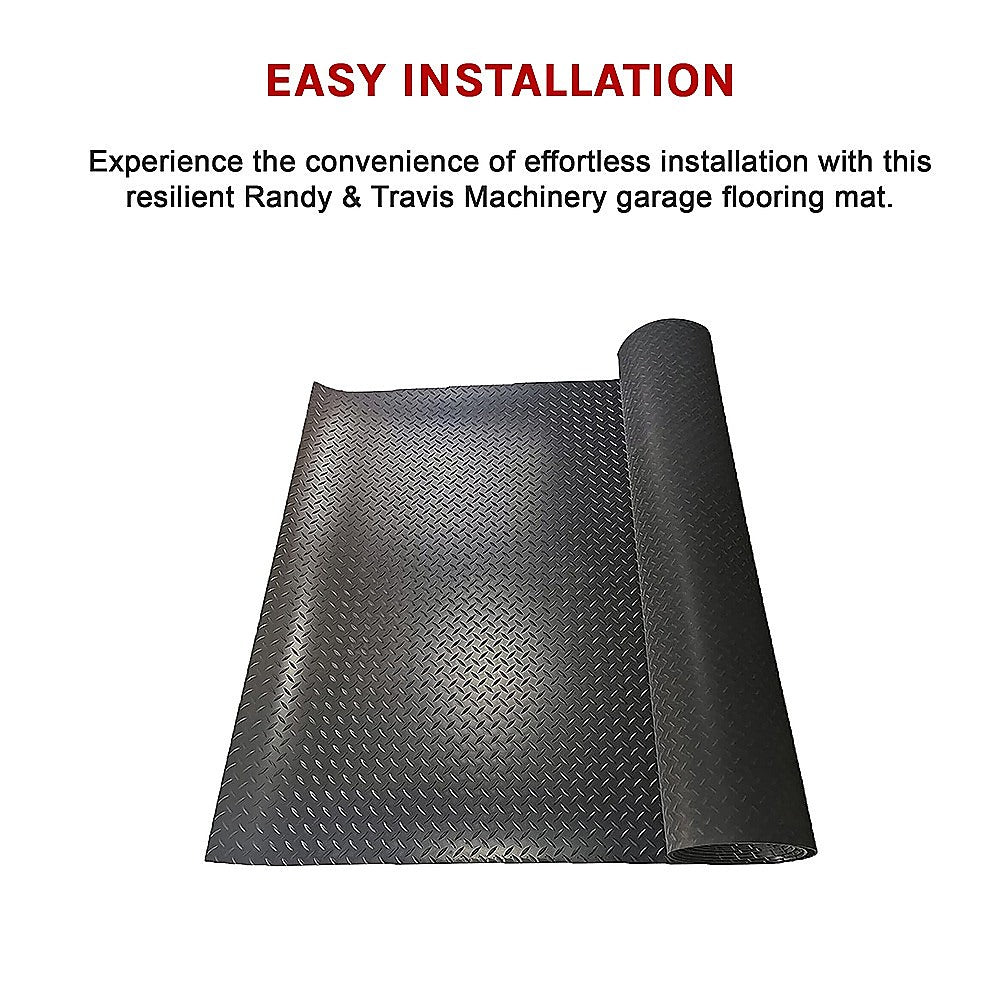 Non-Slip Diamond Plate Garage Floor Mat