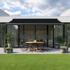 5.0m x 3.0m Retractable Folding Arm Awning Heavy Duty Full Cassette Motorised