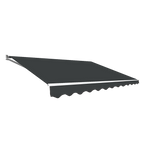 Outdoor Folding Arm Awning Retractable Sunshade Canopy Grey 3.0m x 2.5m