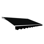 Outdoor Folding Arm Awning Retractable Sunshade Canopy Black 3.0m x 2.5m