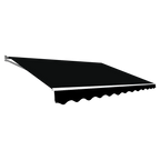 Outdoor Folding Arm Awning Retractable Sunshade Canopy Black 4.0m x 2.5m