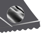 Outdoor Folding Arm Awning Retractable Sunshade Canopy Grey 5.0m x 2.5m