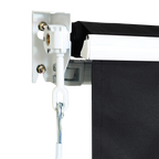 Outdoor Folding Arm Awning Retractable Sunshade Canopy Black 5.0m x 2.5m