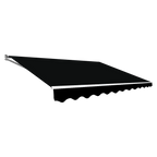Outdoor Folding Arm Awning Retractable Sunshade Canopy Black 4.0m x 3.0m