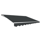 Outdoor Folding Arm Awning Retractable Sunshade Canopy Grey 5.0m x 3.0m