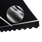 Motorised Outdoor Folding Arm Awning Retractable Sunshade Canopy Black 4.0m x 3.0m