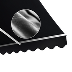 Motorised Outdoor Folding Arm Awning Retractable Sunshade Canopy Black 5.0m x 3.0m