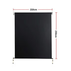 Retractable Straight Drop Roll Down Awning Garden Patio Screen 2.1X2.5M
