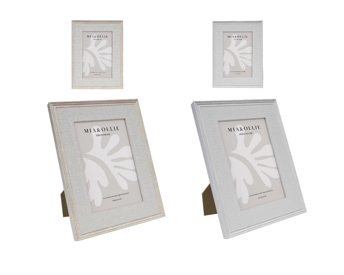 Set 2 Photo Frame Bella Assortment Decorative Photo Frames for Tabletop Display
