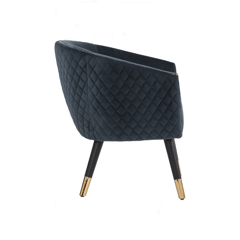 Deniz Lounge Chair - Elegant Accent Armchair in Dim Blue Arctus