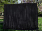 Premium Thick Black Faux Mink Velvet Curtains