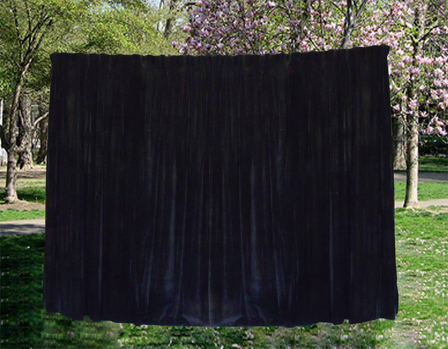 Elegant Black Velvet Blockout Curtains Set