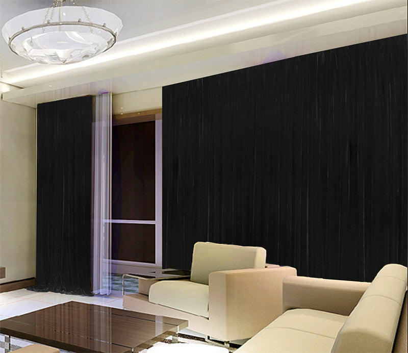 Luxurious Black Velvet Pinch Pleat Curtains