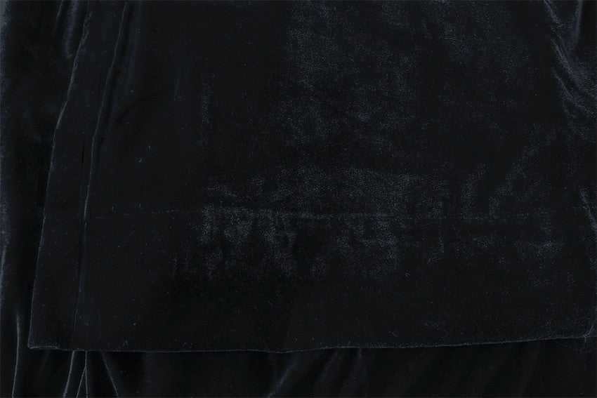 Luxurious Black Velvet Pinch Pleat Curtains