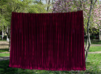 Burgundy 4-Way Stretch Velvet Curtains 600x265cm