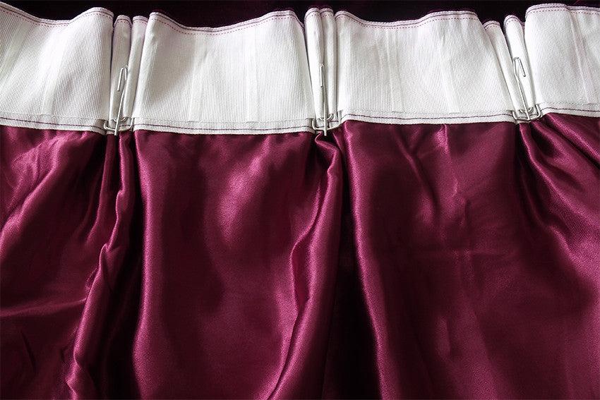 Burgundy 4-Way Stretch Velvet Curtains 600x265cm