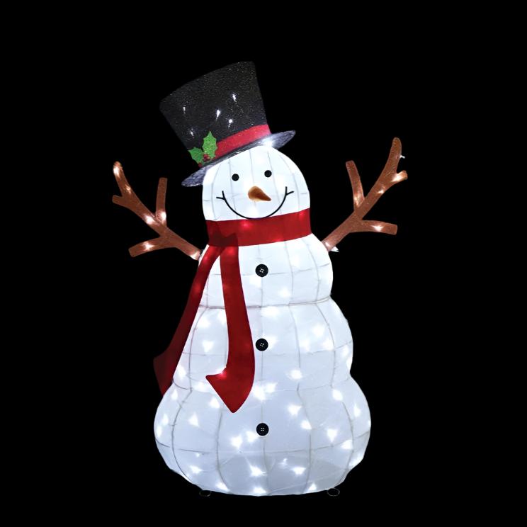 Twinkling LED Mesh Melting Snowman 135cm