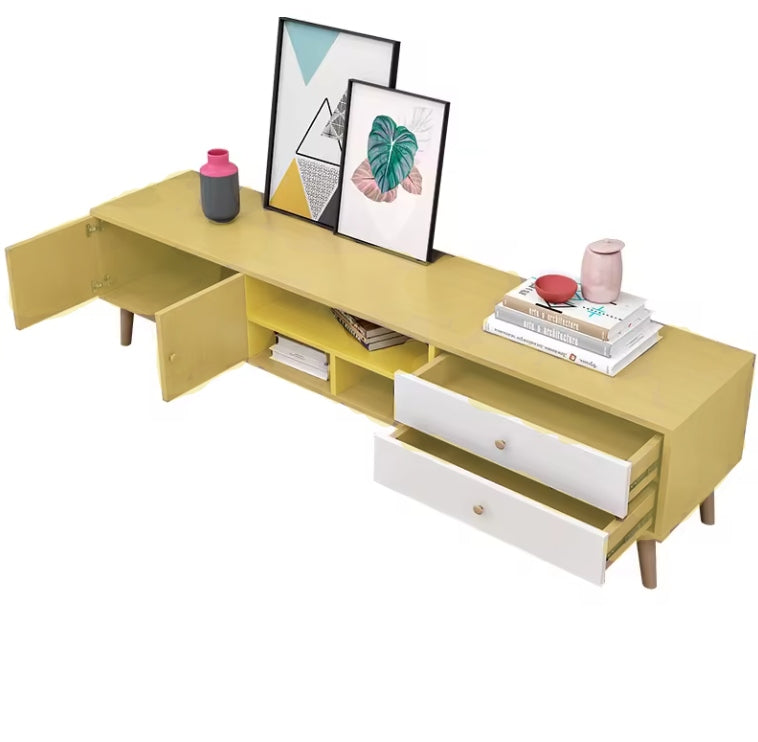 NNECN Elegant Wooden TV Cabinet with Storage